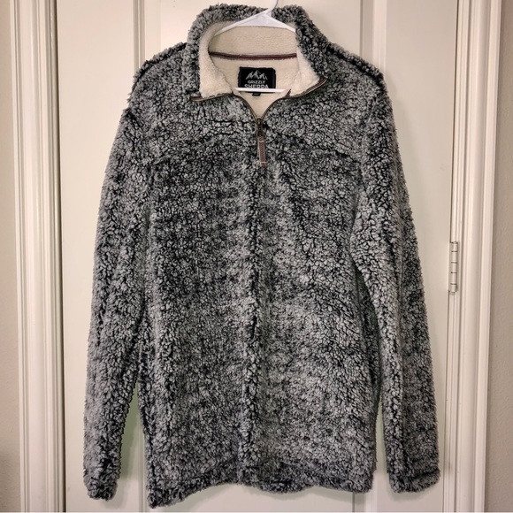 Sherpa Quarter Zip Pullover Sweatshirt Size Medium Like New - Picture 1 of 10